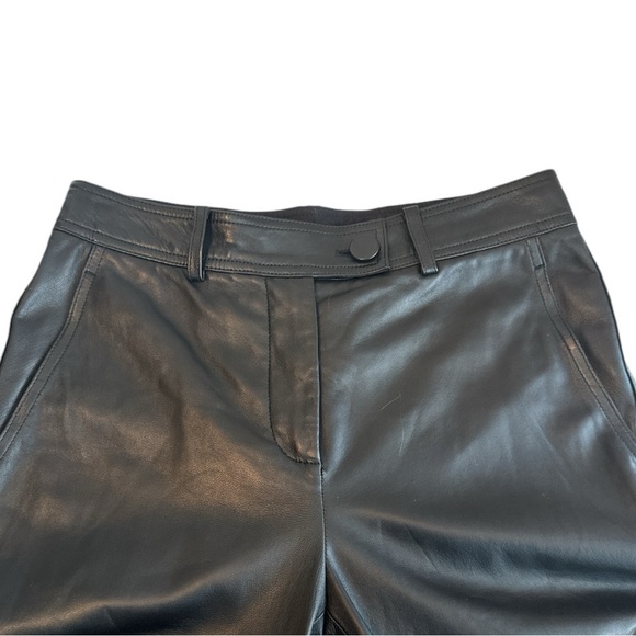 Helmut Lang Black Straight Leg Lamb Leather Pants Women’s Size 0 - Picture 3 of 12
